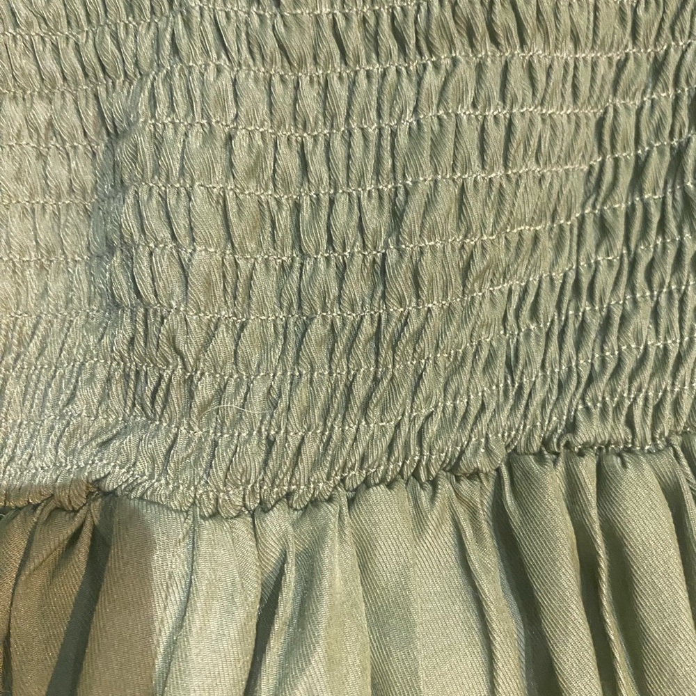 Cider Olive Green Smocked Dress - Picture 4 of 7